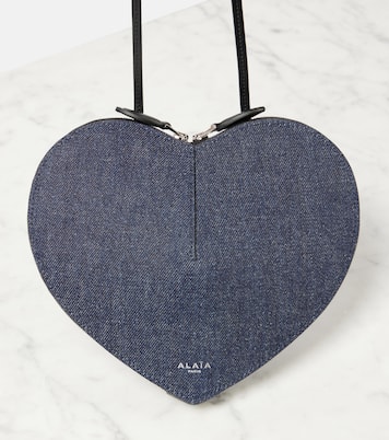 Schultertasche Le Cœur aus Denim | Alaïa
