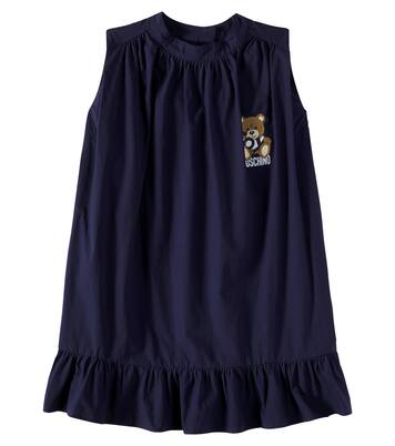 Logo cotton dress | Moschino Kids