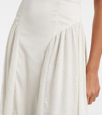 Bridal Maxikleid aus Satin mit Spitze | Rotate