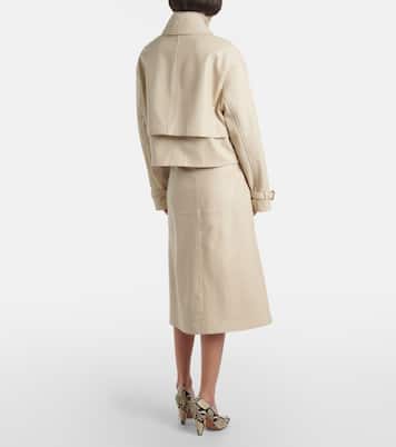 Cropped leather jacket | Joseph