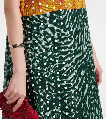 Bedruckte Robe aus Georgette | Dries Van Noten