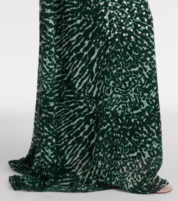 Bedruckte Robe aus Georgette | Dries Van Noten