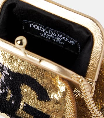 Borsa DG in raso con paillettes | Dolce&Gabbana Kids