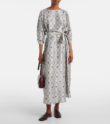 Bedrucktes Midikleid Mila aus Seide | Loro Piana