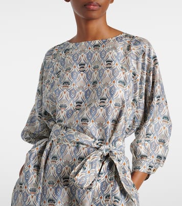 Bedrucktes Midikleid Mila aus Seide | Loro Piana