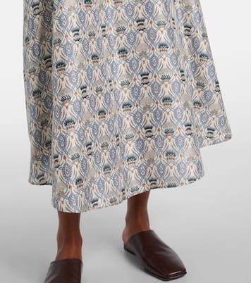 Bedrucktes Midikleid Mila aus Seide | Loro Piana