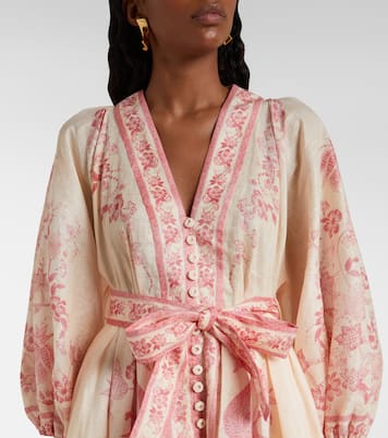 Robe Lucky en lin à fleurs | Zimmermann