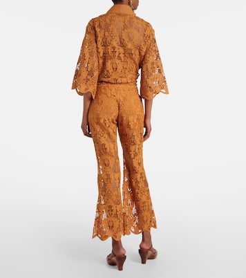 Coco scalloped lace flared pants | Zimmermann