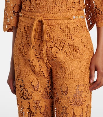 Coco scalloped lace flared pants | Zimmermann