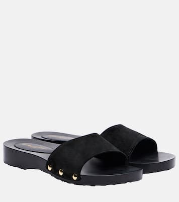 Pantoletten Riviera aus Veloursleder | Gianvito Rossi