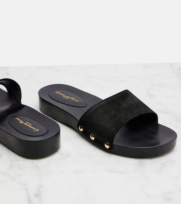Pantoletten Riviera aus Veloursleder | Gianvito Rossi