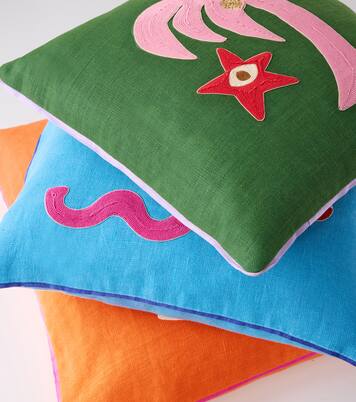 Playa Palm Tree linen cushion | Jonathan Adler