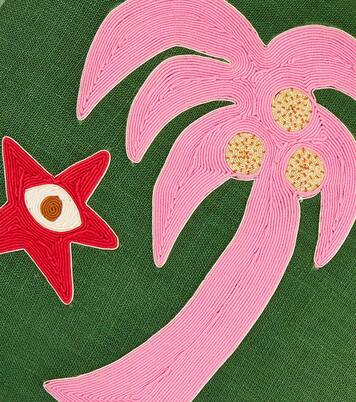 Playa Palm Tree linen cushion | Jonathan Adler