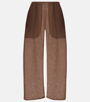 Niko ramie cropped barrel-leg pants | Leset