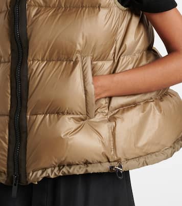 Asymmetric quilted down vest | Sacai