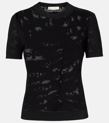 T-Shirt T Monogram aus Jacquard | Tory Burch