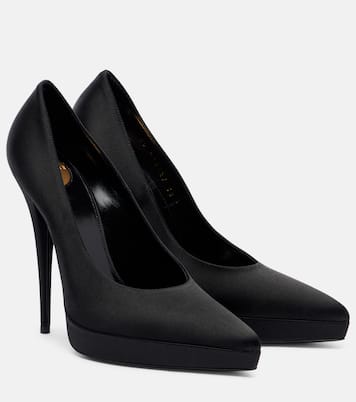 Plateau-Pumps Lisa 110 aus Satin | Saint Laurent