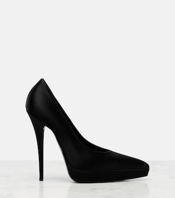 Plateau-Pumps Lisa 110 aus Satin | Saint Laurent
