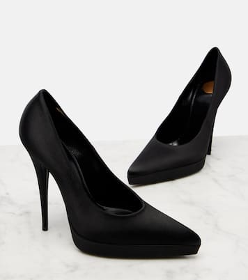 Plateau-Pumps Lisa 110 aus Satin | Saint Laurent