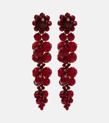 Drip 크리스털 임벨리시드 드롭 이어링 | Simone Rocha