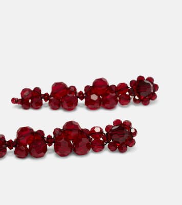 Drip 크리스털 임벨리시드 드롭 이어링 | Simone Rocha