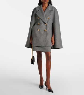 Mélange virgin wool miniskirt | Carolina Herrera