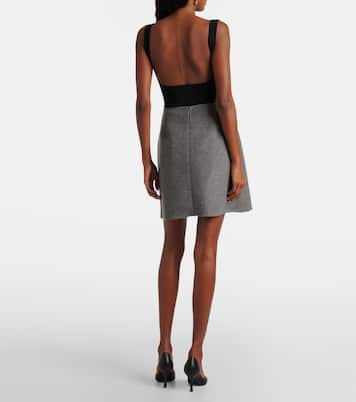 Mélange virgin wool miniskirt | Carolina Herrera