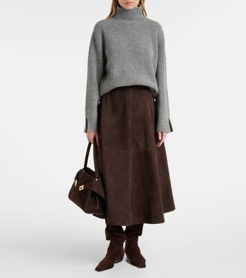 Pull à col roulé en laine et cachemire mélangés | Jardin des Orangers