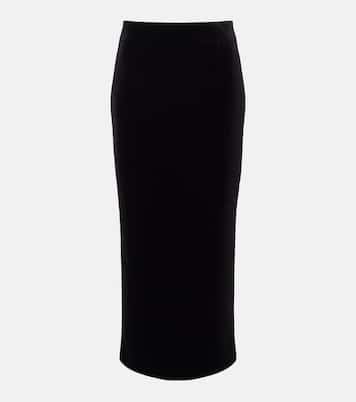 Velvet midi skirt | Roland Mouret