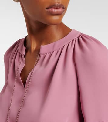 Tunika aus Cady Couture mit Federn | Valentino