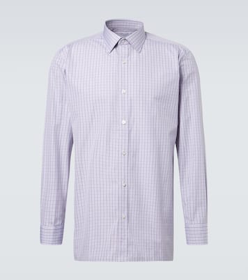 Chemise en coton à carreaux | Charvet