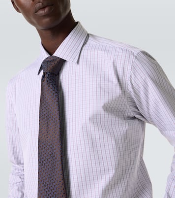 Chemise en coton à carreaux | Charvet