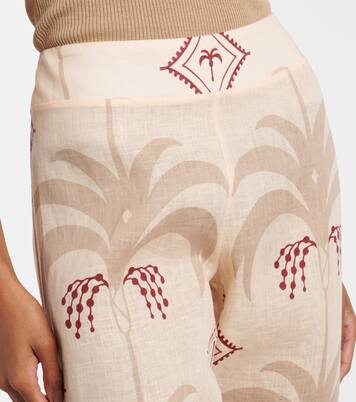 Printed linen flared pants | Johanna Ortiz