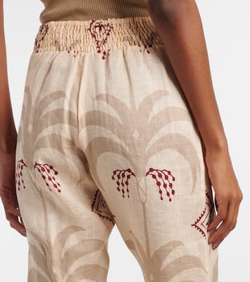 Printed linen flared pants | Johanna Ortiz
