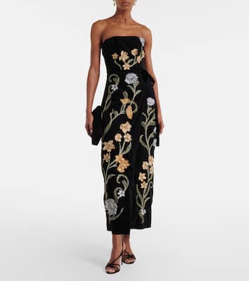 Maxikleid Cinefila Laguna aus Samt | Agua by Agua Bendita