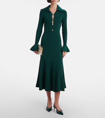 Midikleid aus Rippstrick | Self-Portrait