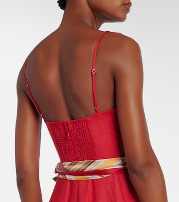 Vestido midi Rebellion de lino | Zimmermann