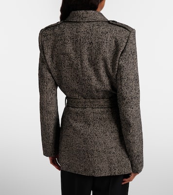 Belted herringbone wool-blend coat | Chloé