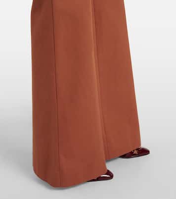 High-Rise-Schlaghose aus Baumwoll-Canvas | Chloé