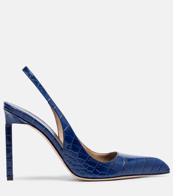 105 croc-effect leather slingback pumps | Tom Ford