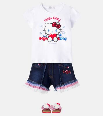 x Hello Kitty cotton-blend jersey T-shirt | Monnalisa