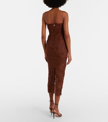 Vestido con corsé de encaje floral | Rotate