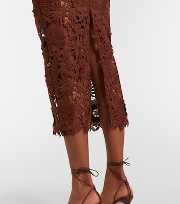 Vestido con corsé de encaje floral | Rotate