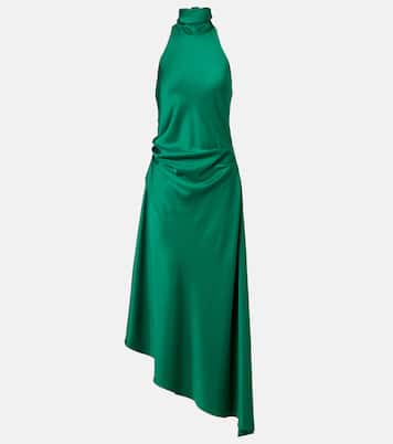 Monica asymmetric satin midi dress | Simkhai