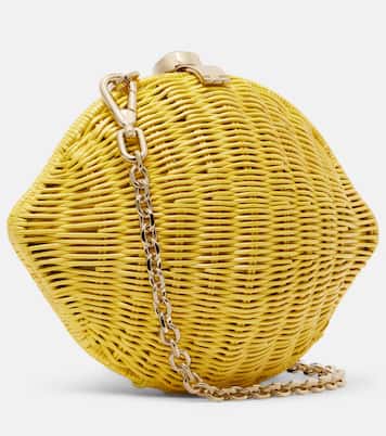 Clutch Lemon aus Weidengeflecht | Judith Leiber Couture