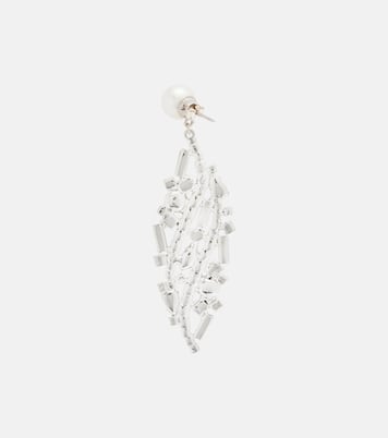 Crystal-embellished faux-pearl drop earrings | Magda Butrym