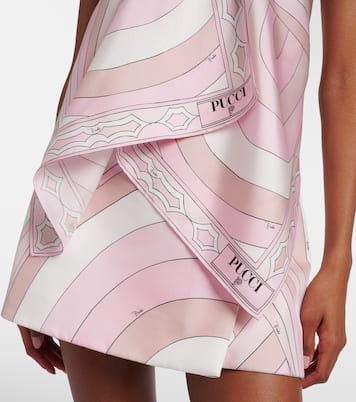 Iride halterneck silk twill top | Pucci