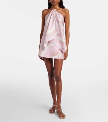 Iride halterneck silk twill top | Pucci