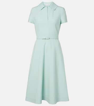 Belted wool-blend midi dress | Oscar de la Renta
