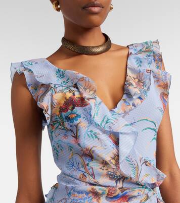Printed ruffled maxi dress | Etro